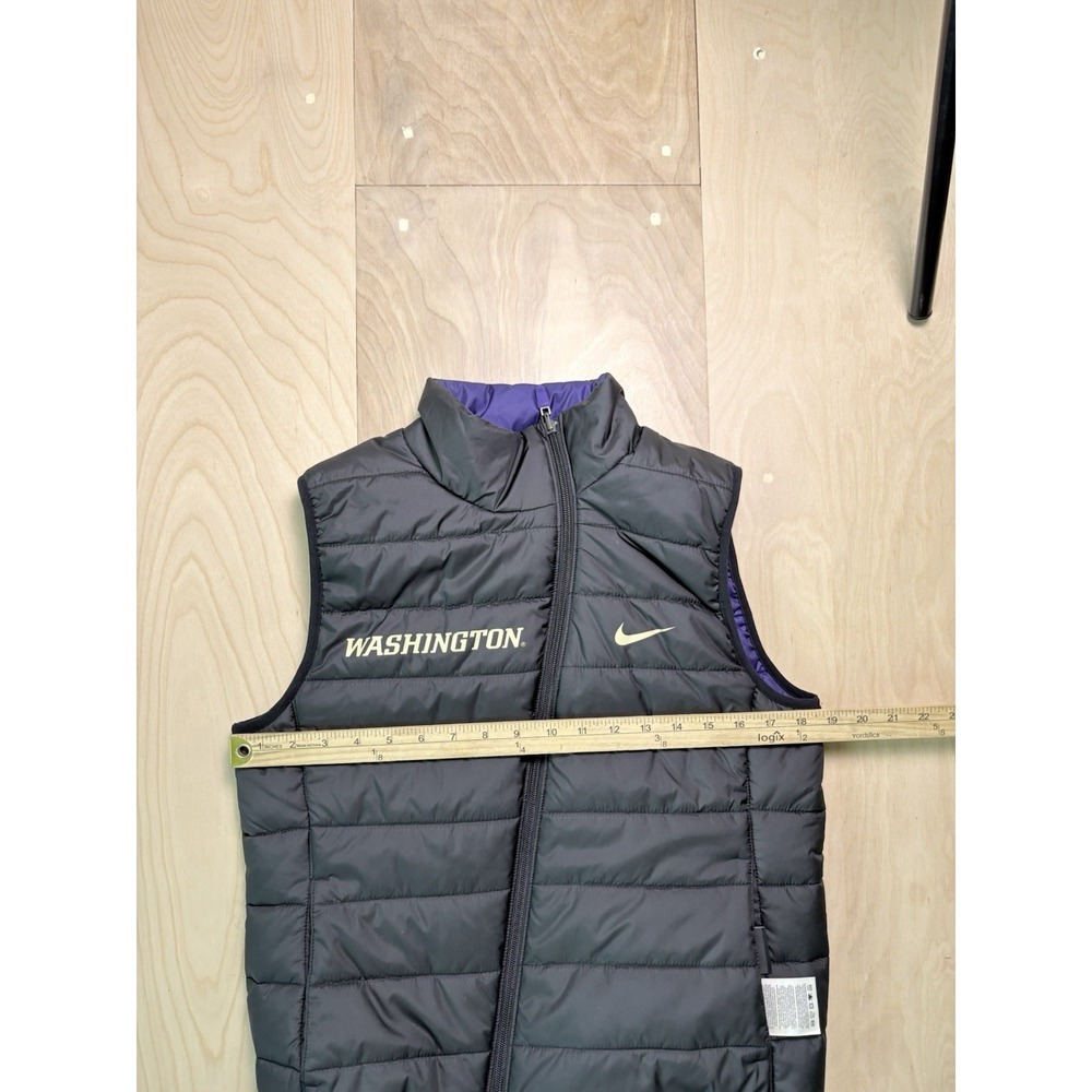 Nike Reversible Puffer Vest Washington State Women's S Purple Black Athletic - Picture 7 of 8